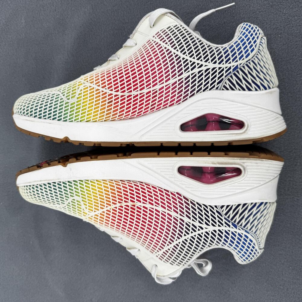 Skechers Womens 8.5 Uno SR Joylie Rainbow 108087w Work‎ Sneakers Slip Resistant